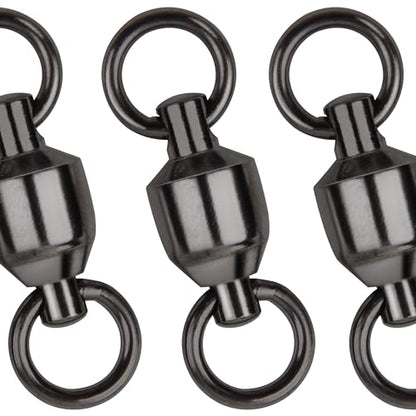 Ball Bearing Swivels Fishing Barrel Swivel, 20pcs Swivels Fishing Tackle High Strength Fishing Swivels Stainless Steel Solid Welded Ring Fishing Leader Lures Connectors for Salwater Freshwate Fishing - size: 0#_35lb_20pcs