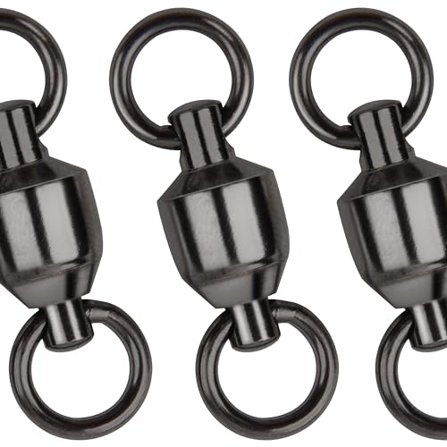 Ball Bearing Swivels Fishing Barrel Swivel, 20pcs Swivels Fishing Tackle High Strength Fishing Swivels Stainless Steel Solid Welded Ring Fishing Leader Lures Connectors for Salwater Freshwate Fishing - size: 1#_45lb_20pcs