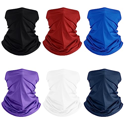 Geyoga Summer UV Protection Cooling Neck Gaiter | Sunscreen Breathable Face Scarf Bandana Mask Neck Gaiter for Outdoor Fishing Hiking Camping - color: Simple Color