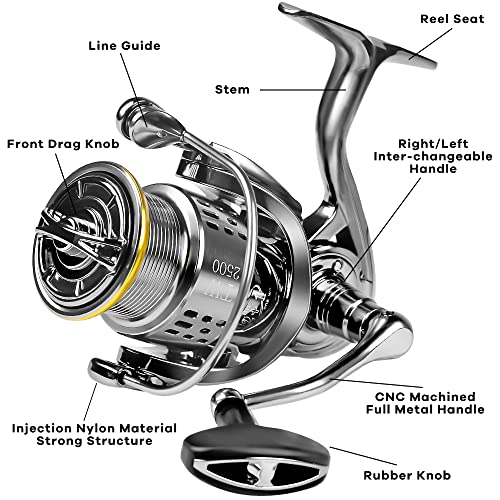 Fishdrops Saltwater Spinning Reel, 12+1BB Ultra Lightweight Powerful Fishing Reel, Metal Frame Carbon Fiber 33 LB Max Drag, 5.5:1 High Speed Ultra Smooth for Saltwater Fishing Reels - color: TW5000