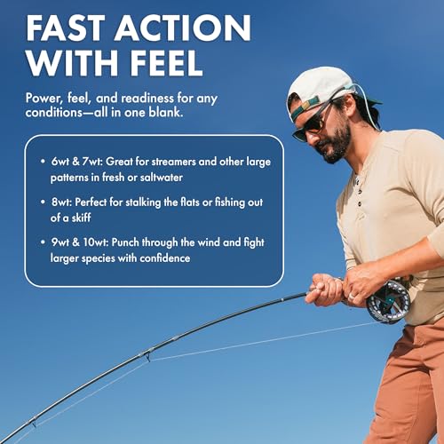 LAMSON | Liquid Max Combo Fast Action Fly Fishing Rod and Reel | Saltwater + All Water | Cordura Travel Tube & Padded Reel Case | 9 Foot 4-Piece | Fighting Butt | Fly Line Not Included - size: 9 wt