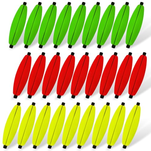 Narcissus Fishing Slotted Peg Float – Slip Bobbers for Fishing, Catfishing Tackle, Fishing Bobbers for Bass, Santee Rig, Easy Line Insertion, No Threading - color: 27pcs-2in