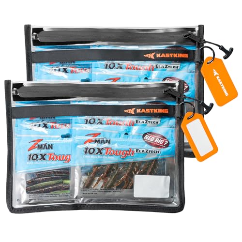 KastKing BaitShield Tackle Storage Bag, Fishing Tackle Bag, Sealed Edges, Water-Resistant Protection, Durable & Tough Build, Large Capacity - size: A: 2 Pack, Medium