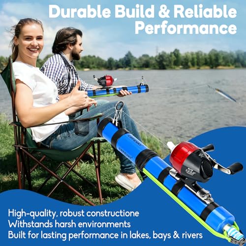Fishing Catapult Rod - Slingshot Fishing Reel & Colitt Fishing Pole，Long-Distance Catapult Casting for Saltwater & Fly Fishing，Ideal Fishing Gifts for Men, Saltwater Fishing Gear