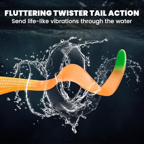 Pre-Rigged Soft Fishing Lures, Easy Catch Swimbaits for Bass Trout | Paddle & Curly Tail, Swim Baits for More Bites, Freshwater & Saltwater Fishing Bait, Crappie Walleye Pike Lures, Value Pack - color: B1-3"-0.31oz