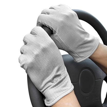 JIAHG Women Men's Driving Gloves Summer UV Sun Glove Non Slip Touchscreen Cotton Gloves Outdoor Sunblock Mittens for Cycling - color: Mesh-gray full finger