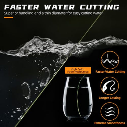Seaknight W4 4 Strands Braided Lines 300M/500M Super Smooth PE Multifilament Line Carp Fishing Lines Double Coating UV-Proof Saltwater-Proof Fishing Line for Saltwater Sea Fishing 15-100LB - color: Gray, size: 3.0#: 45LB (0.28mm)-547Yds
