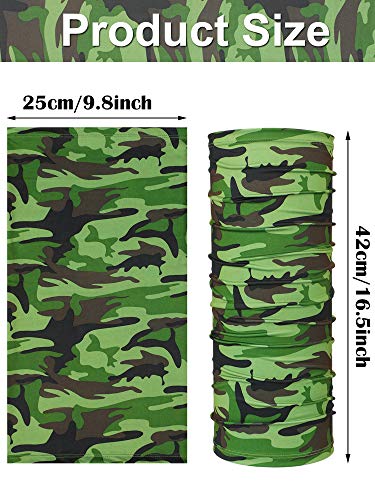 SATINIOR Summer Camo Neck Gaiter UV Protection Cooling Face Mask Sun Hood Bandanas for Men Women Sunscreen Breathable Bandana - style: Camo Style