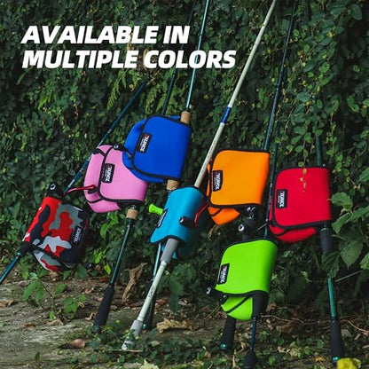 RUNCL Spinning Reel Bag – Protective Storage Pouch for Baitcasting Reels & Spinning Reels, Lightweight & Durable, Ideal for Freshwater & Saltwater Fishing Trips (Sky Blue& Black) - color: S-Sky Blue& Black
