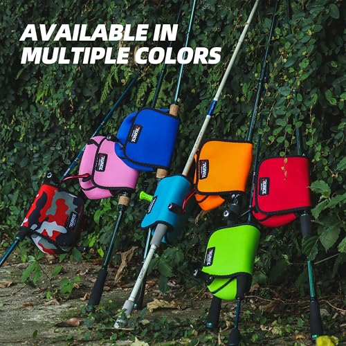 RUNCL Spinning Reel Bag – Protective Storage Pouch for Baitcasting Reels & Spinning Reels, Lightweight & Durable, Ideal for Freshwater & Saltwater Fishing Trips (Red & Black) - color: S-Red & Black