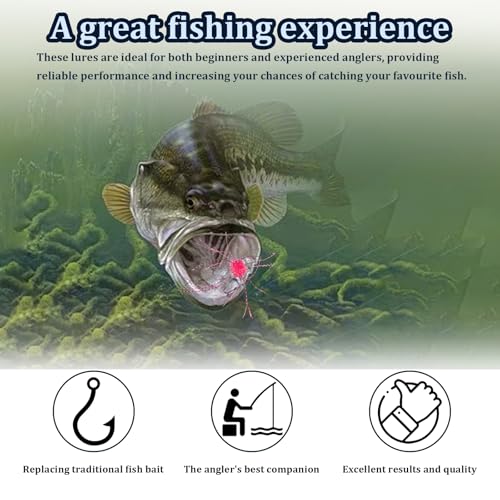 10 Pack Fuzzy Dice Fishing Lure, Dice Baits for Bass Fishing, Tumbleweed Lure, Used to Attract Catfish and Bass in Streams, with Tentacles, Bright Freshwater Silicone Soft Bait