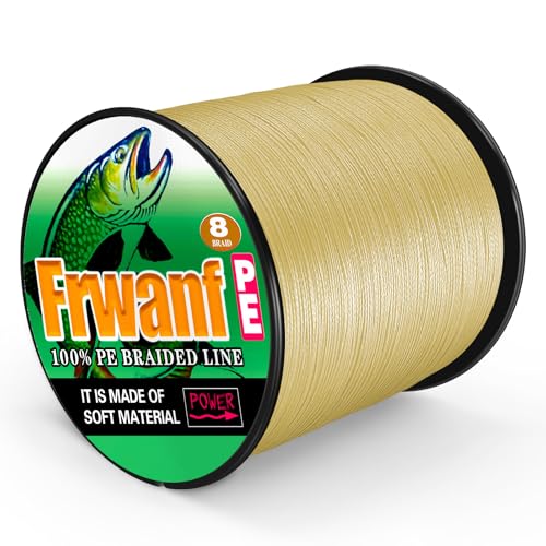 Braided Fishing Line 8 Strands of Super Strong PE Fishing line Extreme Power Fishing Braided line is Used for Saltwater and Freshwater Fishing - color: Yellow, size: 6LB 0.10MM-328Yds