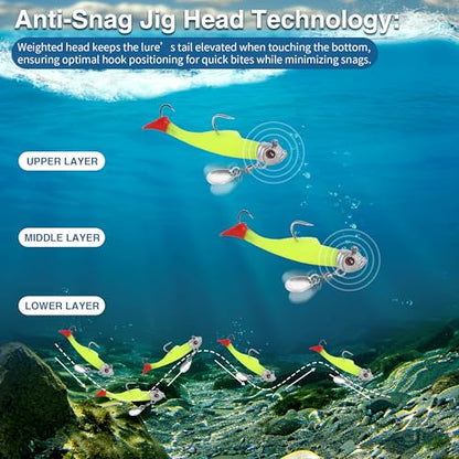 Soft Fishing Lure Set - size: Medium