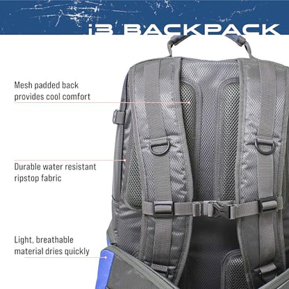 FROGG TOGGS Fishing Sling Pack, Easy Hands-free Fishing Tackle Storage Bag With Water Bottle Pocket - color: Blue