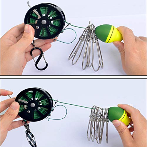 Joyeee Fish Stringer, Foam Fishing Float, Lures, Baits, Ice Spearing Equipment Multi-Tools - color: #6m Green
