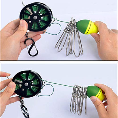 Joyeee Fish Stringer, Foam Fishing Float, Lures, Baits, Ice Spearing Equipment Multi-Tools - color: #6m Green