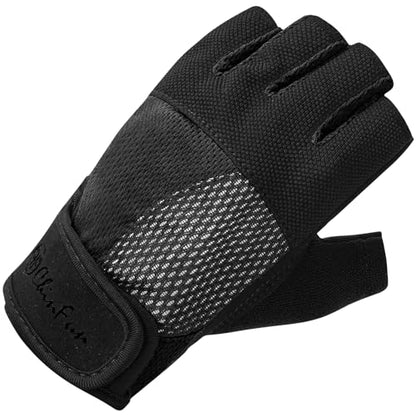 ChinFun Kayaking Gloves 3/4 Finger - Provide Cushioning and Protection, with Resistant Palm and Grip, Easy to Take on and Off, Perfect for Diving, Sailing, Kayaking - Men, Women, Youth - color: Black, size: Large