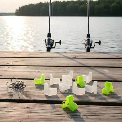 80 Pcs Fishing Treble Hook Covers, 4 Size Fishing Hook Protectors Treble Hooks Bonnets (Yellow and White)