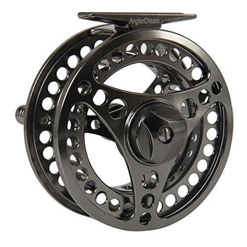 EX-ALC Fly Reel 3/4 5/6 7/8 9/10WT CNC Machined Large Arbor Aluminum Fly Fishing Reels Silver/Gunsmoke Fly Reels - color: Fluo Yellow Fly Line, size: 7/8WT Fly Reel