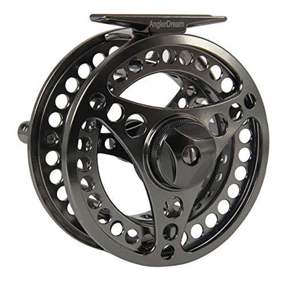 EX-ALC Fly Reel 3/4 5/6 7/8 9/10WT CNC Machined Large Arbor Aluminum Fly Fishing Reels Silver/Gunsmoke Fly Reels - color: Fluo Yellow Fly Line, size: 7/8WT Fly Reel