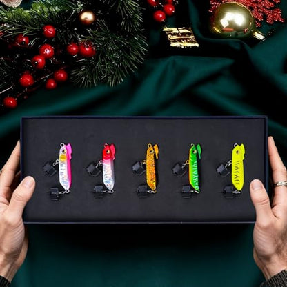 5PCS Glide Bait Fishing Lures Kit, 2026 Surprise Gift for Men & Teen Boys | Fishing Gear for Dad,Bass Fishing Lures Gift Set with Premium Gift Box, Hard & Soft Baits for Bass Trout Pike Salmon - style: 5h