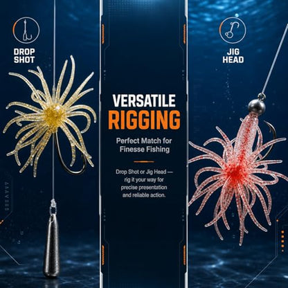 4PCS Soft Plastic Fishing Lures - size: Large