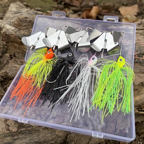Fishing Lures Buzzbait Spinnerbait Jigs Lure for Bass Pike Fishing Freshwater 5/8oz Bass Fishing Lures
