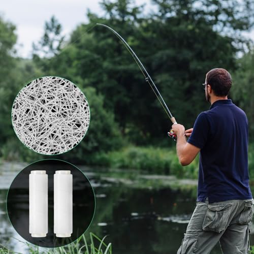 3 PCS Elastic Invisible Fishing Thread, 0.1/0.2 mm Length Length 656 Feet per Spool Clear Fishing Bait String Keeping Bait On Hook for Salmon Sturgeon Catfish