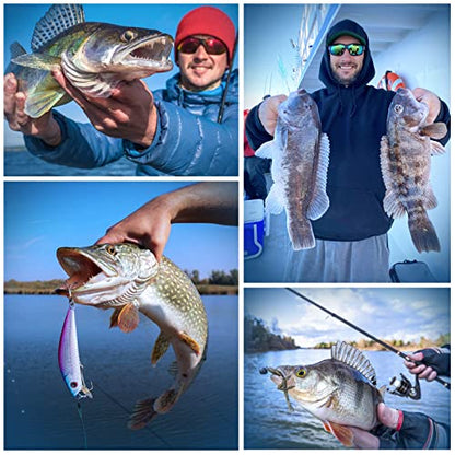 PLUSINNO Fishing Rod and Reel Combo, Telescopic Fishing Pole Kit with Spinning Reel, Tackle Box, Fishing Lures and Travel Carrying Bag, Fishing Gear Gifts for Men - color: 2pack Full Kit with Carrier Case, size: 2.1M 6.89FT