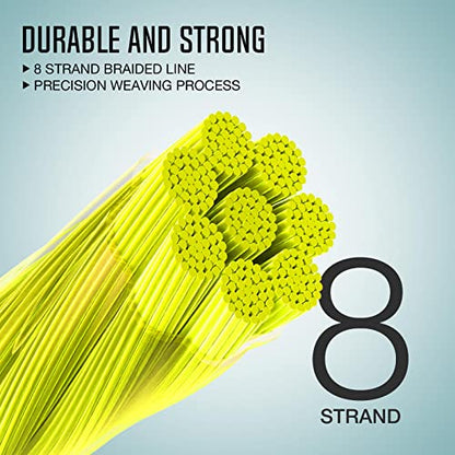 Piscifun Fly Line Backing, Braided Fly Backing Line - color: Fluorescent Yellow/Black, size: 30lb/100yd