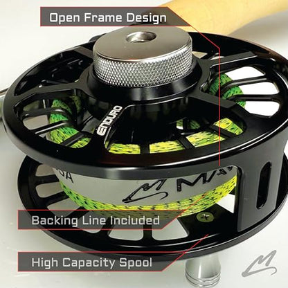 MAVRK USA Fly Fishing Reel | Large Arbor Closed Cage & Micro Reels | Euro Nymph & Floating Line | Ultra Lightweight, High Capacity, CNC Machined, Smooth Drag System - style: Enduro Floating 1/3