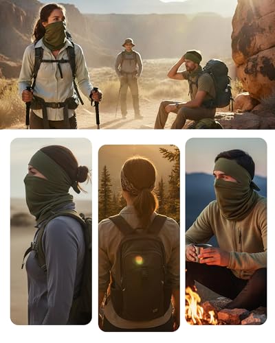 Xeoxarel Neck Gaiter, 7 Pack Cooling UV Protection, Bandana Face Mask Scarf for Men and Women - color: 3 Black, 2 Dark Grey, 2 Light Grey