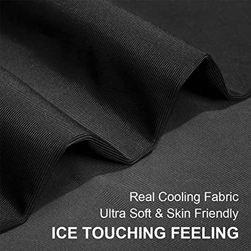 ROCKBROS Cooling Neck Gaiter Bandana Face Mask for Men Neck Gaiters Summer Half Face Scarf Cover Sun UV Protection - color: Black