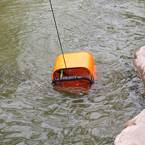Toasis Live Fishing Bait Bucket 11L 2.9Gal EVA Fish Bucket - color: Orange