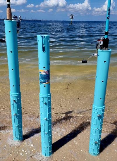 Adjustable Sand Spike Rod Holder, Sand Spike for Surf Fishing-Great for surf, Bank, Beach Fishing, from 24" Expand to 44", Easy to Set up, Save Storage, Durable.