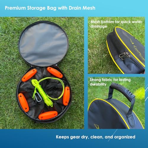 Floating Fish Basket – Collapsible Fishing Net Cage for Live Fish – Heavy-Duty Fishing Net Baskets for Shore, Boat & Dock Fishing