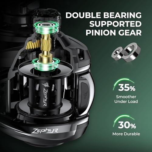KastKing Zephyr Dual-Tip Fishing Rod and Reel Combo,Spinning & Baitcaster Combo,Dual Tips Section for Different Powers,IM6 Graphite 2-Piece Rod with Extra Tip,Sensitive & Powerful,Freshwater Fishing - style: Cast: 6'6"- Ml& M- Dual-tip Rod - Left Handed(b