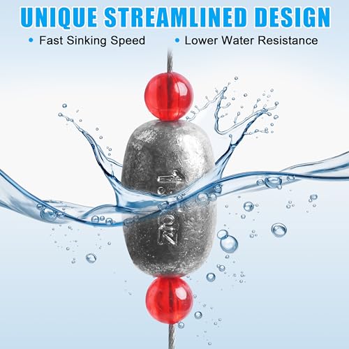 SILANON Pre-Rigged Carolina rig Saltwater Grouper Rig Egg Sinker Flounder Rigs with 10 Circle Hooks Steel Wire Leader for Catfish Snapper Flounder Halibut Redfish Surf Fishing Bottom Rig - size: Egg sinker Rig(6pcs)+Circle hooks(20pcs)