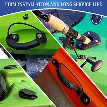 2 Pcs Kayak Deck Plastic Flush Mount Fishing Boat Rod Holders and Cap Cover, Fishing Tackle Accessory Tool