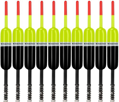 THKFISH Fishing Bobbers Fishing Floats and Bobbers Slip Bobbers for Fishing Balsa Floats Crappie Fishing Bobbers Fixed Bobber (1.5"X0.59"X5.4") (2.5"X0.59"X5.4") - color: 2.5"X0.59"X5.4"-10pcs