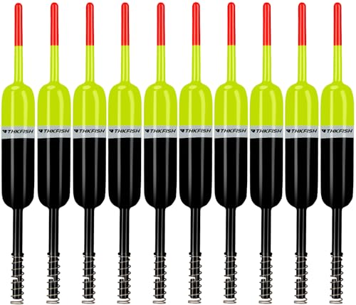 THKFISH Fishing Bobbers Fishing Floats and Bobbers Slip Bobbers for Fishing Balsa Floats Crappie Fishing Bobbers Fixed Bobber (1.5"X0.59"X5.4") (2.5"X0.59"X5.4") - color: 2.5"X0.59"X5.4"-10pcs