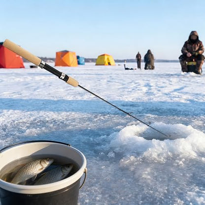Ice Fishing Rod with Fishing Rod Blanks Portable Jig Pole | ice fishing rod blanks with durable material, portable design for anglers, ideal for winter fishing, lakes and outdoor trips.
