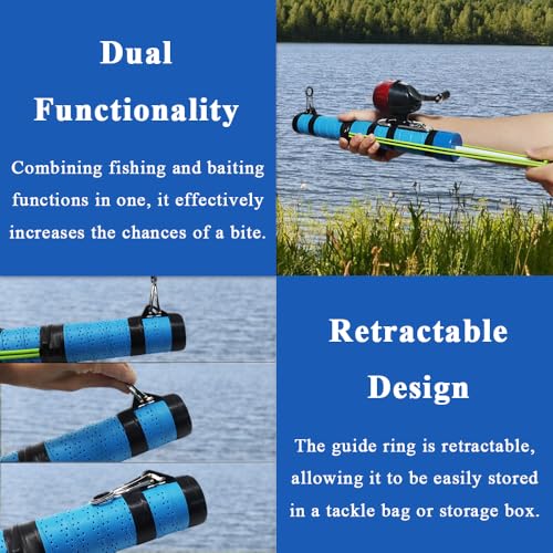 SUFFUSE Fishing Rod, Portable Catapult Lure Fishing Tools, Saltwater and Freshwater Great Gear for Traveling - color: Package C