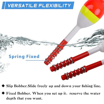 AGOOL Slip Bobbers Wood Fishing Floats and Bobbers Spring Bobbers Stick Slip Bobbers for Crappie Fishing Bobbers for Crappie Panfish Walleyes Trout Bass Fishing 5/10pcs - color: 1.18 x 0.79 x 3.54 inch - 10pcs