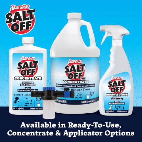 STAR BRITE Salt Off Concentrate - Ultimate Salt Remover Wash & Marine Engine Flush for Boats, Vehicles, Trailers, and More - size: 1 Count (Pack of 1), style: 22 Oz Spray