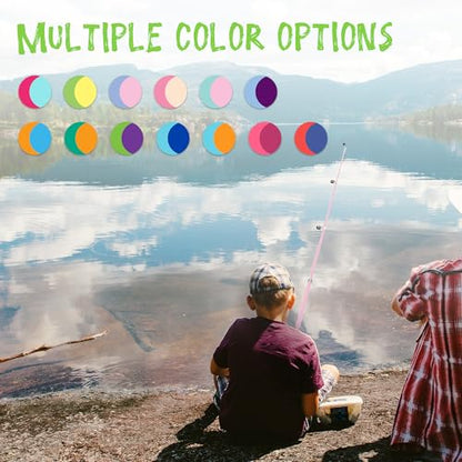 Kids Fishing Pole, Telescopic Fishing Rod, Toddler Collapsible Fishing Rod and Reel Combo with Tackle Box, Fishing Line, Bobber, and Soft Lures for Boy, Girl, Youth, Beginner, Over 4 Years Old - color: Vital Green& Starry Purple