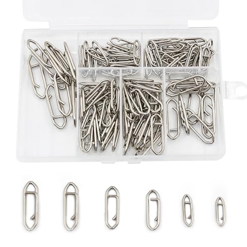 50Pcs High Strength Fishing Swivels | Ball Bearing Snap Swivels with Stainless Steel| Saltwater/Freshwater Quick-Change Snap Swivels for Catfishing Tackle,Lures - size: Silver Quick snap 110 Set_0# to 5#