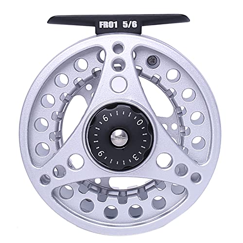 Kylebooker Large Arbor Fly Fishing Reel 3/4wt 5/6wt 7/8wt - color: Silver, size: 5/6wt