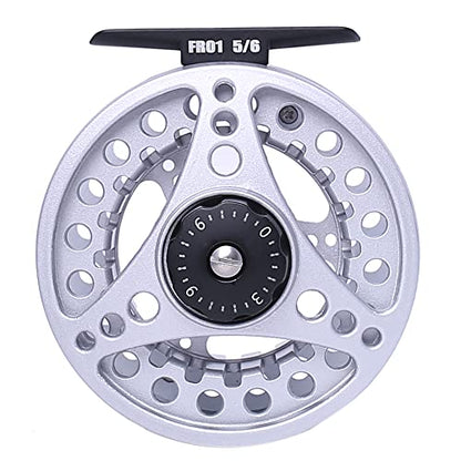 Kylebooker Large Arbor Fly Fishing Reel 3/4wt 5/6wt 7/8wt - color: Silver, size: 3/4wt