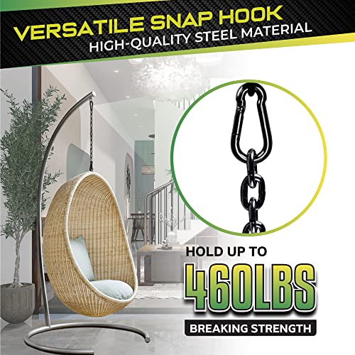 PAMAZY 6Pcs 3.15In Spring Snap Hooks 460LBS Capacity, Utility Hook Clip, Heavy Duty Rope Connector, Quick Link Snap Hooks for Indoor & Outdoor, Hanging, Camping, Fishing - size: 6Pcs 3.15In